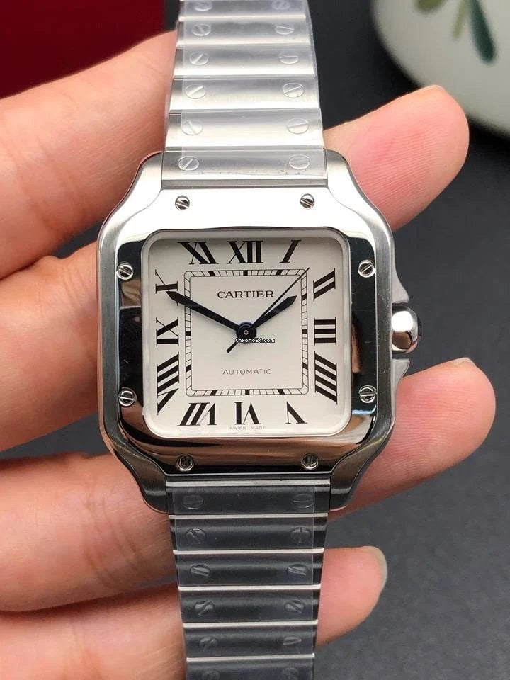 Cartier Horloge Zilver met Doos en Papieren NIEUW, Overige merken, Staal, Polshorloge, Nieuw