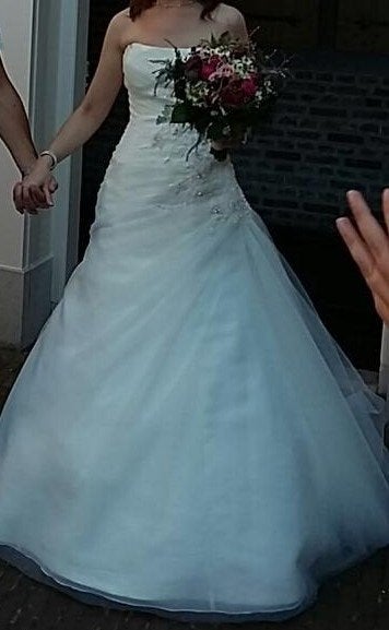 complete bruidsjurk., Ophalen of Verzenden, Zo goed als nieuw, Wit, Trouwjurk