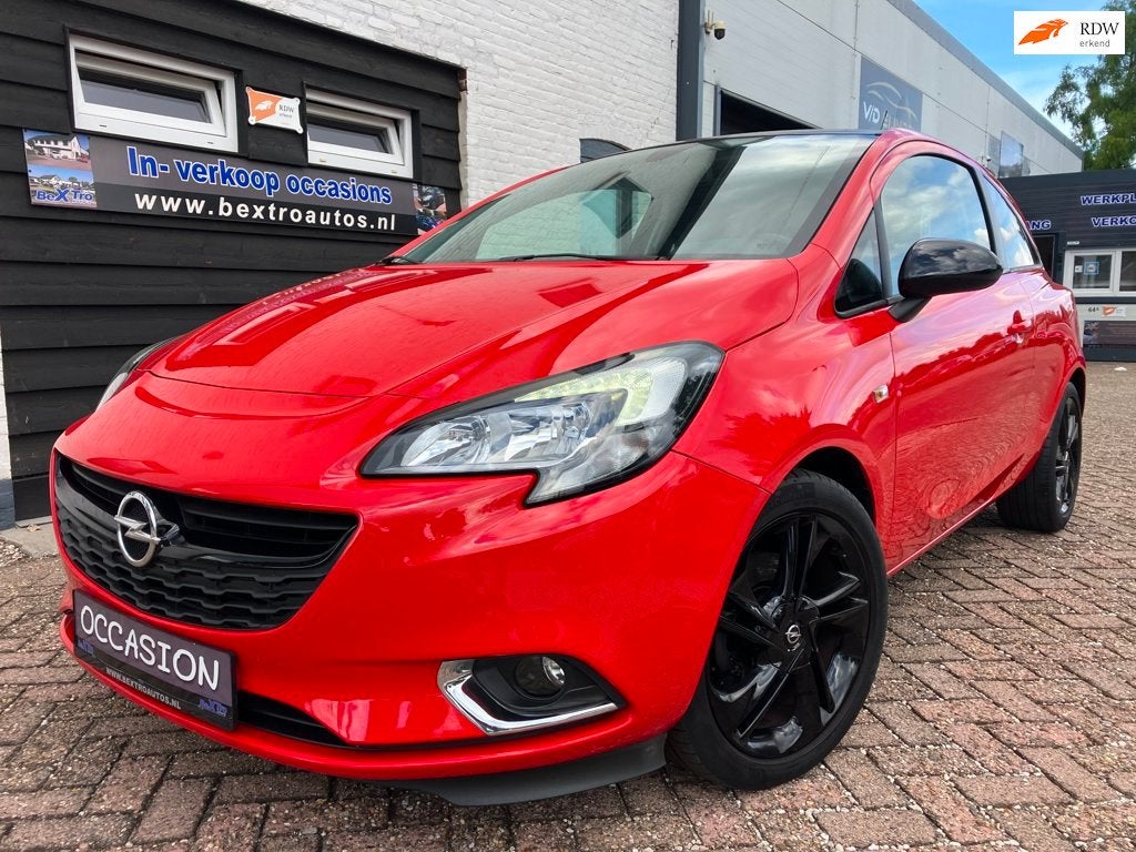Opel Corsa type E corsa 1.0 Turbo Color Edition een PLAATJE, Auto's, Voorwielaandrijving, Stof, Gebruikt, Zwart