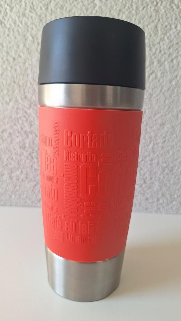 Tefal Travel Mug 0.36L Rood Perzik, Overige typen, Ophalen of Verzenden, Zo goed als nieuw, Metaal