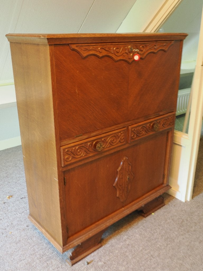 Vintage secretaire jaren 50, Ophalen, Gebruikt, Jaren 5-/60