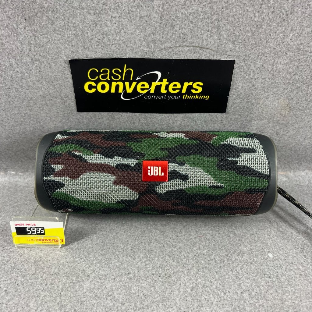 JBL Flip 5 Draadloze speaker | Camouflage | 413601, Ophalen of Verzenden, Gebruikt, Rond