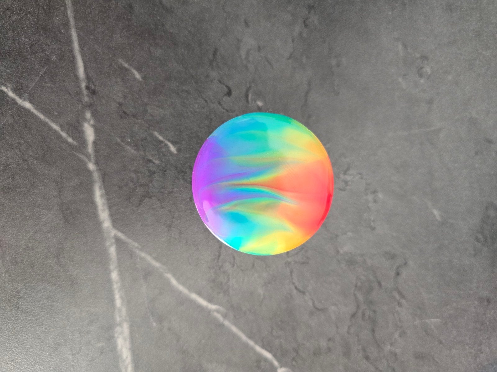 Handgemaakte Epoxy Regenboog Popsocket / Telefoongreep 1, Ophalen of Verzenden, Nieuw