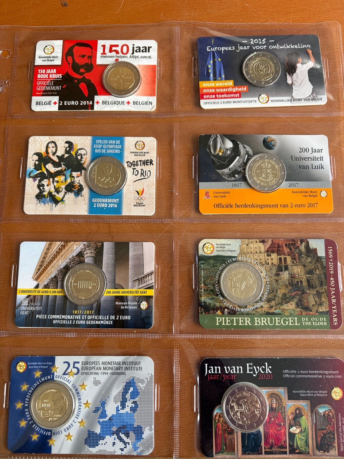 14 Coincards Belgie € 2,00 (2014 - 2025, Postzegels en Munten, Ophalen of Verzenden, België, 2 euro, Setje