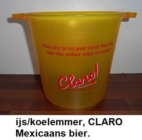 CLARO Mexicaans bier, kunststof koel/ijs emmer, Ophalen of Verzenden, Zo goed als nieuw, Overige merken