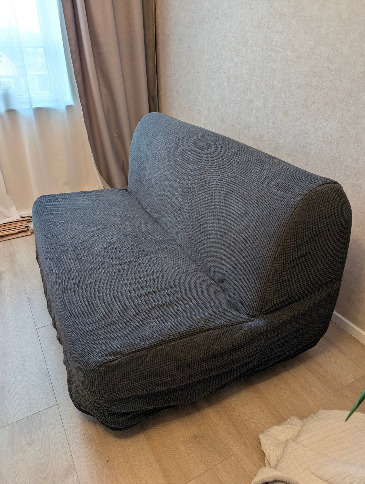IKEA LYCKSELE LÖVÅS 2-zits slaapbank Vansbro donkergrijs, Huis en Inrichting, Slaapkamer | Slaapbanken, Ophalen of Verzenden, Tweepersoons