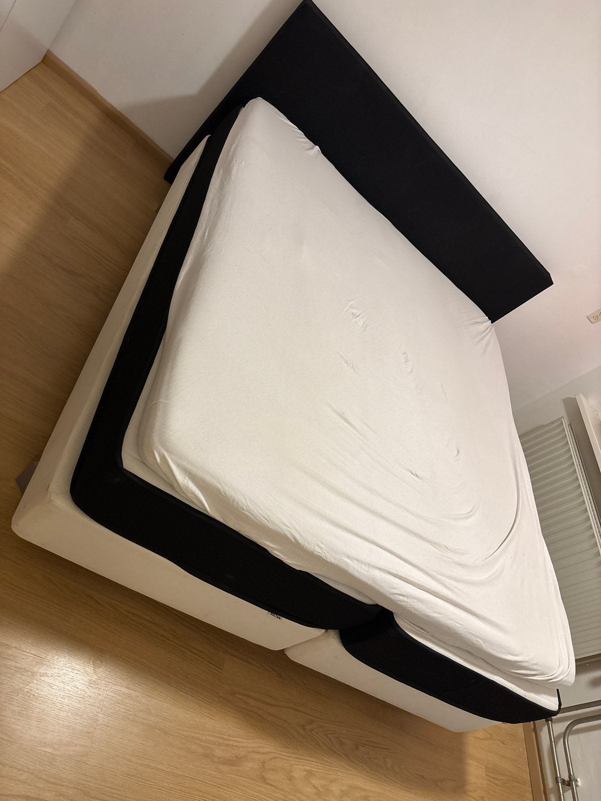 Tweepersoonsbed met hoofdbord - Gratis af te halen, Ophalen, Gebruikt, Tweepersoons, 180 cm