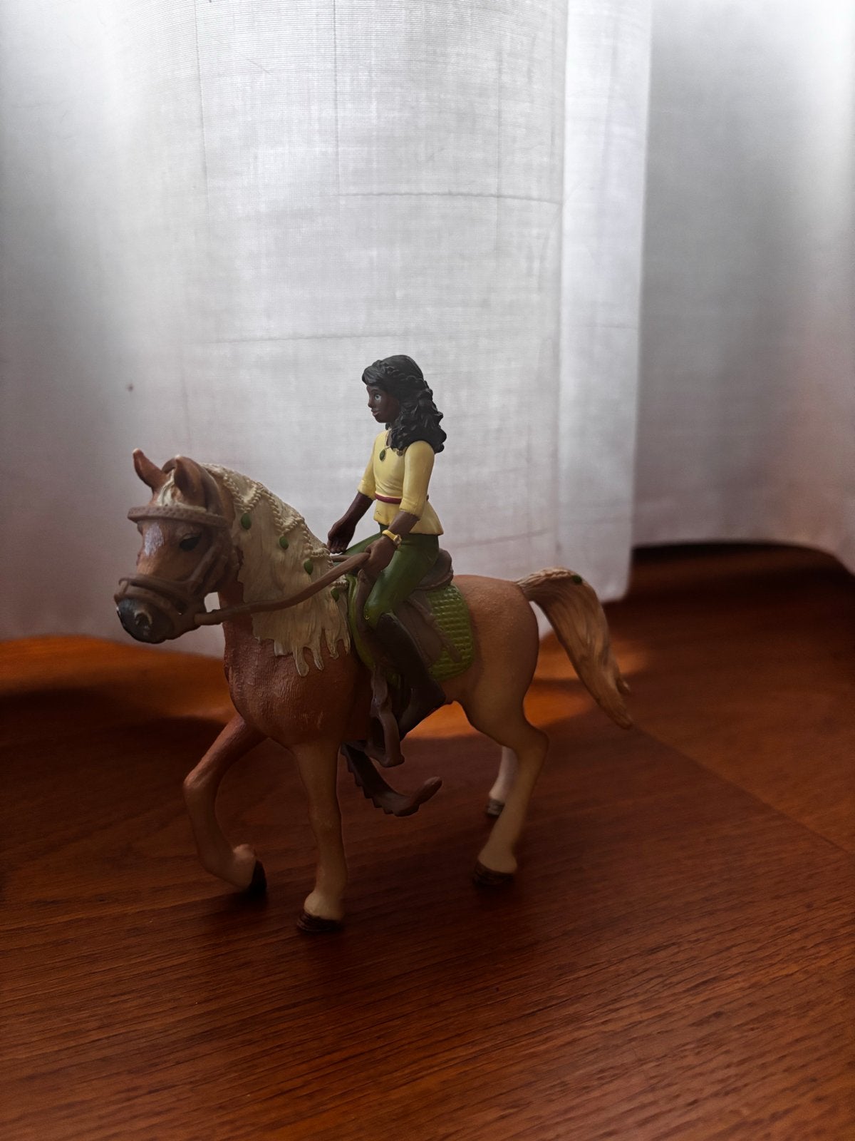 Schleich paard met ruiter, zadel en hoofdstel, Ophalen, Zo goed als nieuw, Jongen of Meisje