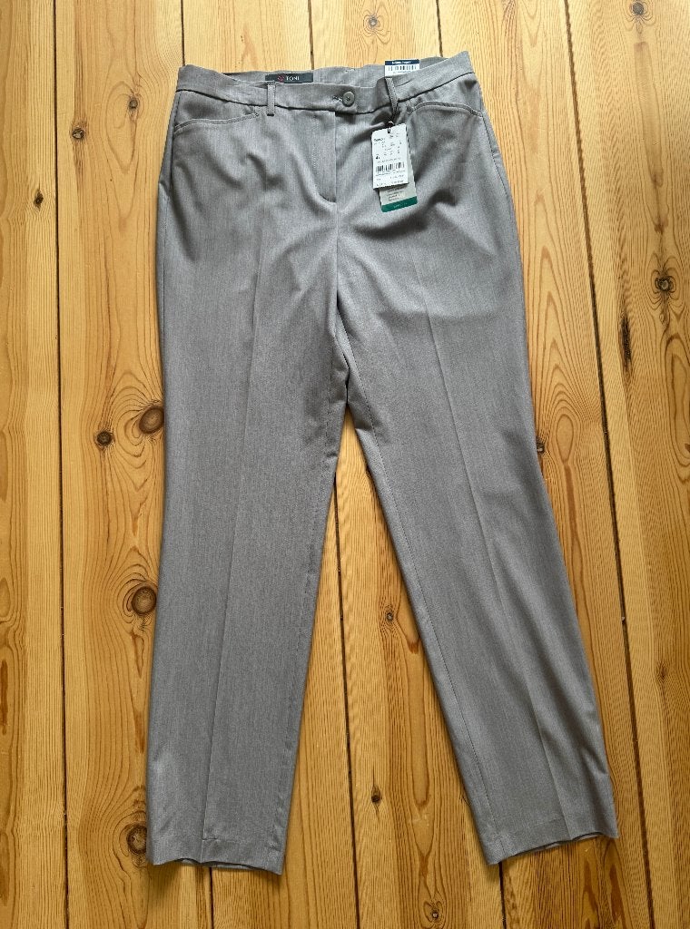 Broek / Pantalon TONI - Grijs Slim Fit - Maat 42 / Large, Maat 42/44 (L), Ophalen of Verzenden, Zo goed als nieuw, Grijs