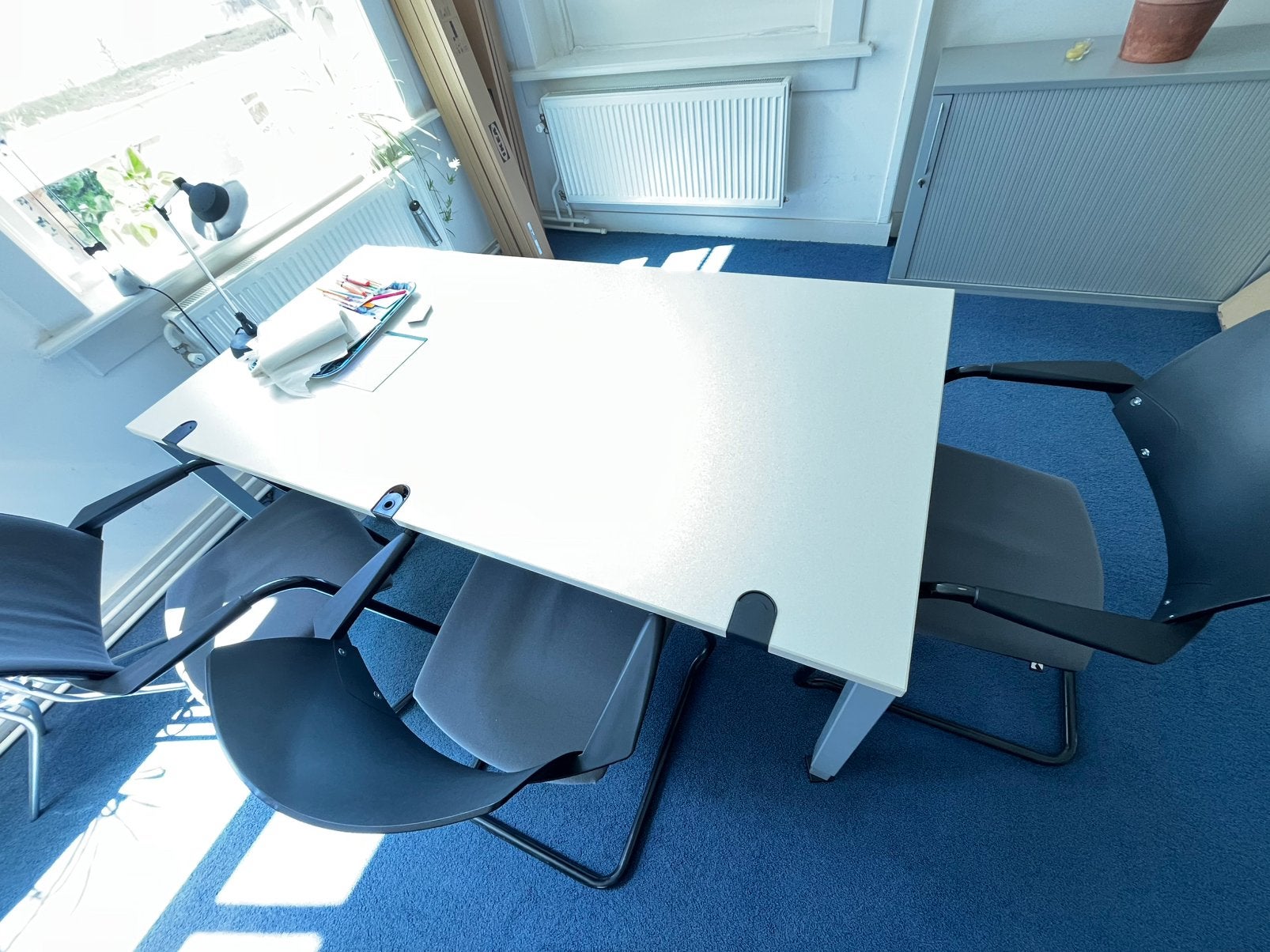 3 grote witte bureaus gratis ophalen, Ophalen, Gebruikt, 180 cm, 90 cm