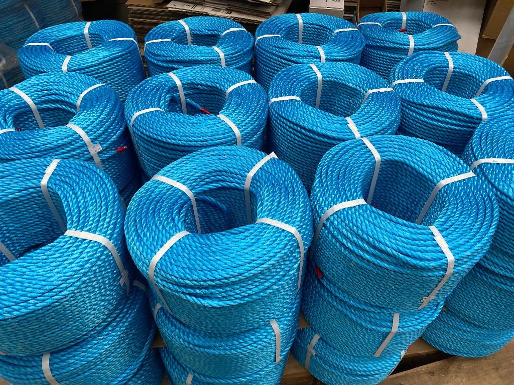 TOUW POLYPROP  8MM ROLLEN a 220mtr-BLAUW, Ophalen, Nieuw, Lijn of Blok
