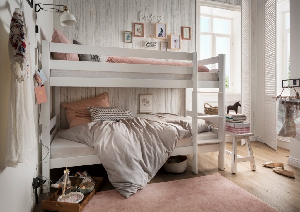 Pinokkio stapelbed - 90x200 - Wit, Niet ingevuld, Niet ingevuld, Niet ingevuld