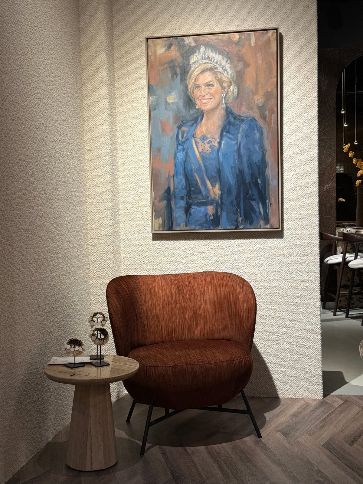 Luxe fauteuil Hofstede Raanhuis - Comfortabel en stijlvol, Ophalen, Zo goed als nieuw, Stof, 75 tot 100 cm