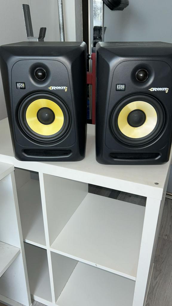 KRK Rokit 6 G2 Studio Monitoren (set van 2) - Zo goed als ni, Verzenden, Zo goed als nieuw, Front, Rear of Stereo speakers, Overige merken
