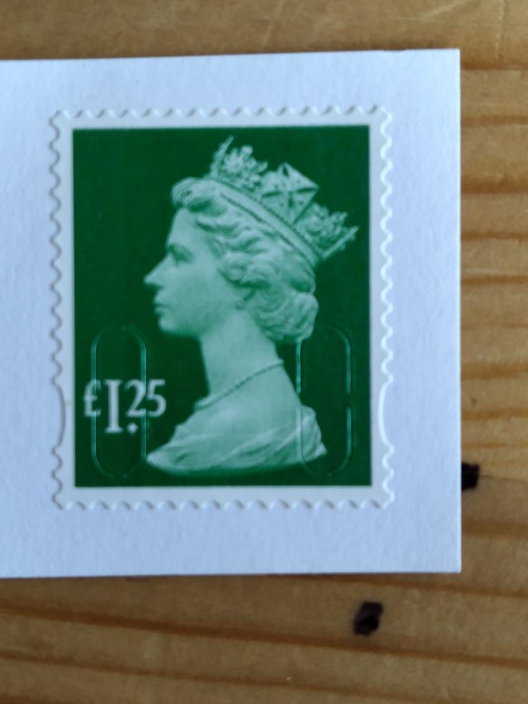 Engeland security machin 1.25 pound, Ophalen of Verzenden, Gestempeld