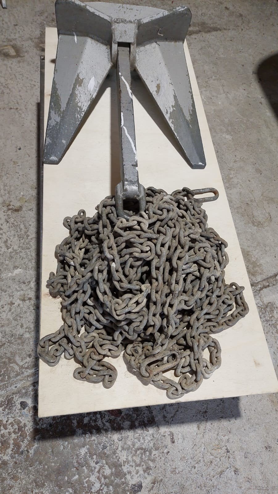 Gegalvaniseerd anker (35 kg) met 40m ketting, Ophalen, Gebruikt, Overige typen