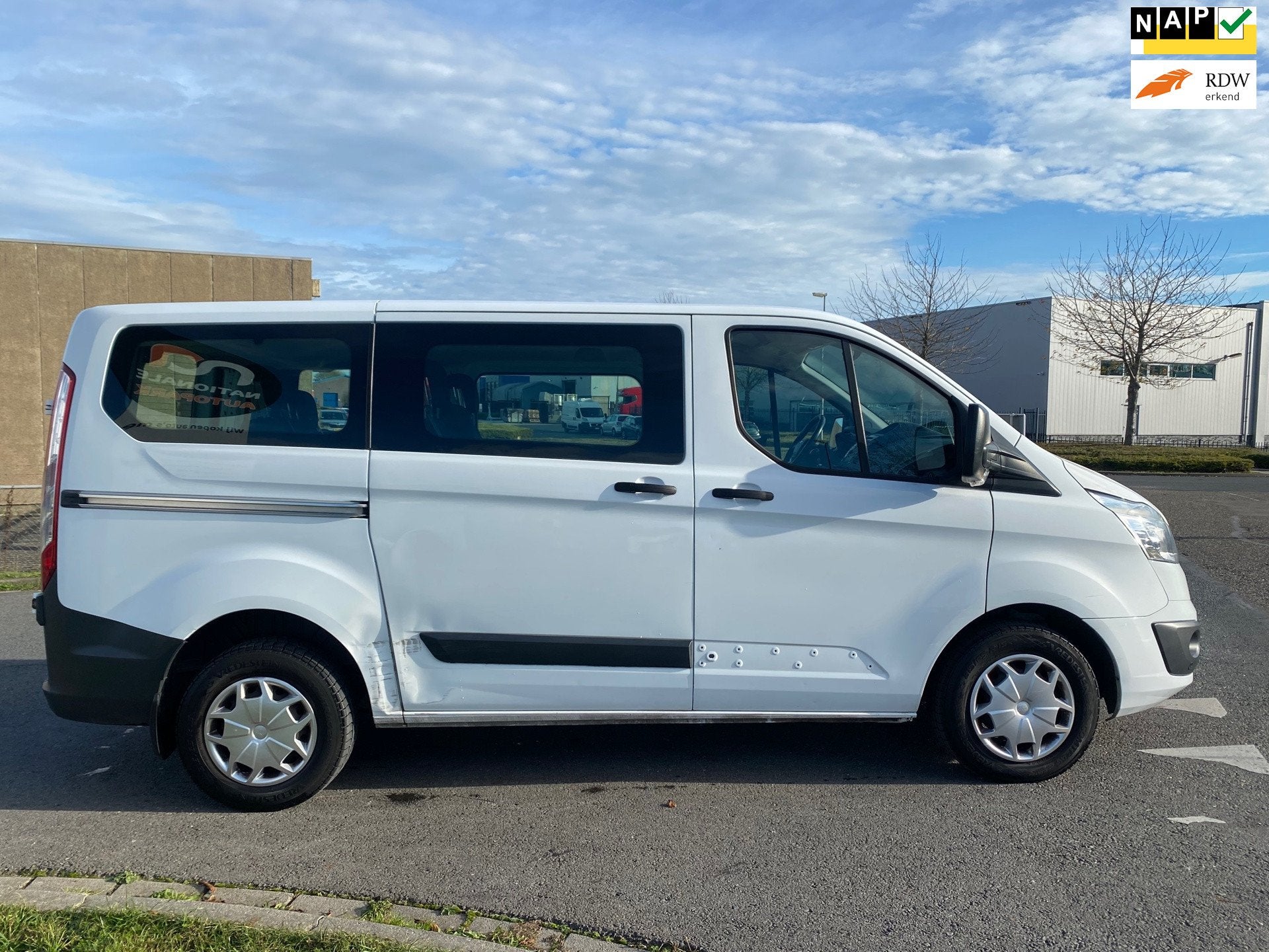 Ford Transit Custom 2016 * KOMBI * PERSONENBUS * 9 PERSOONS, Auto's, Voorwielaandrijving, Wit, Origineel Nederlands, Bedrijf