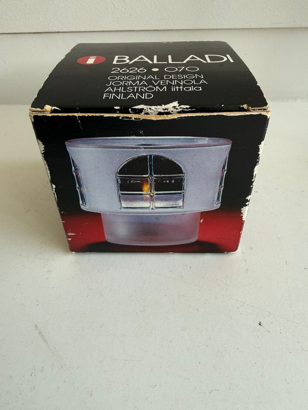 Iittala Balladi waxinelichthouder Jorma Vennola in doosje, Overige materialen, Overige kleuren, Ophalen of Verzenden, Zo goed als nieuw