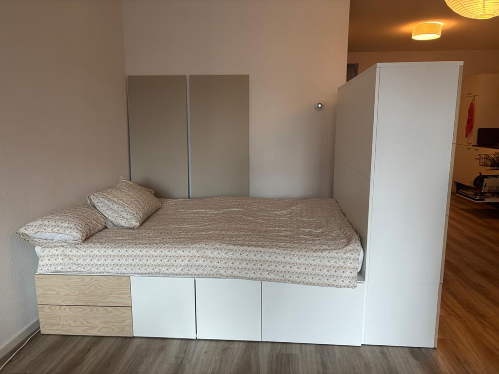 IKEA PLATSA bedframe 140x200 + kledingkast + gratis matras, Huis en Inrichting, Slaapkamer | Bedden, Ophalen, Wit, Tweepersoons