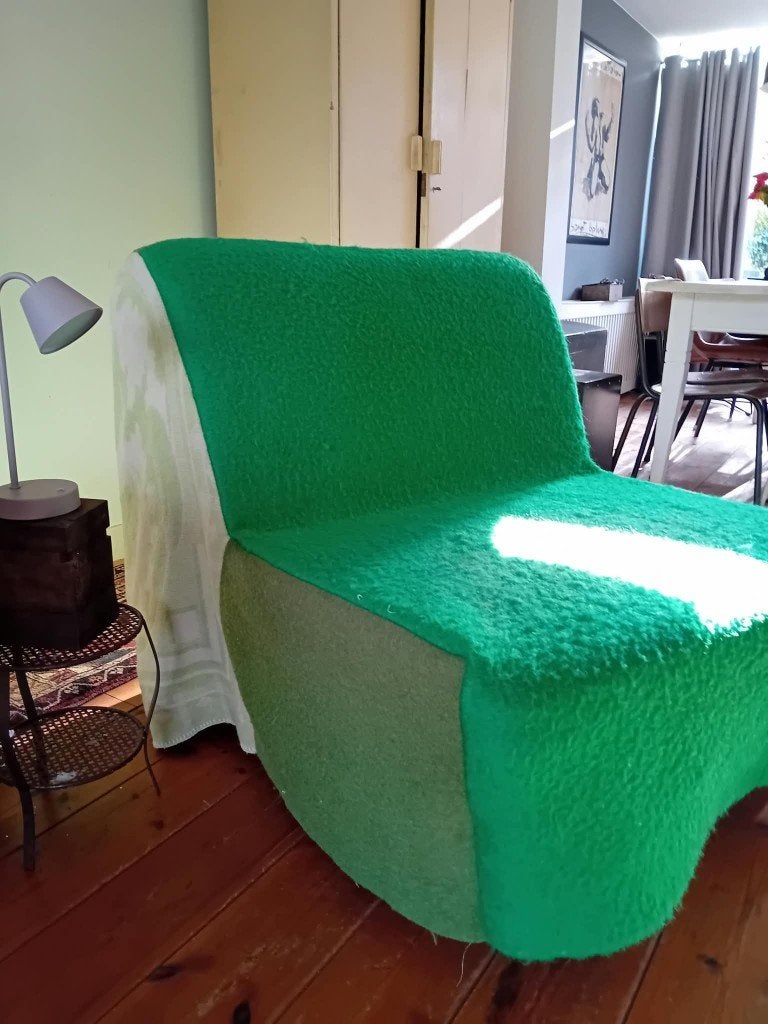 Slaapfauteuil - Bedstoel, Huis en Inrichting, Ophalen, Gebruikt, Eenpersoons, Meerkleurig