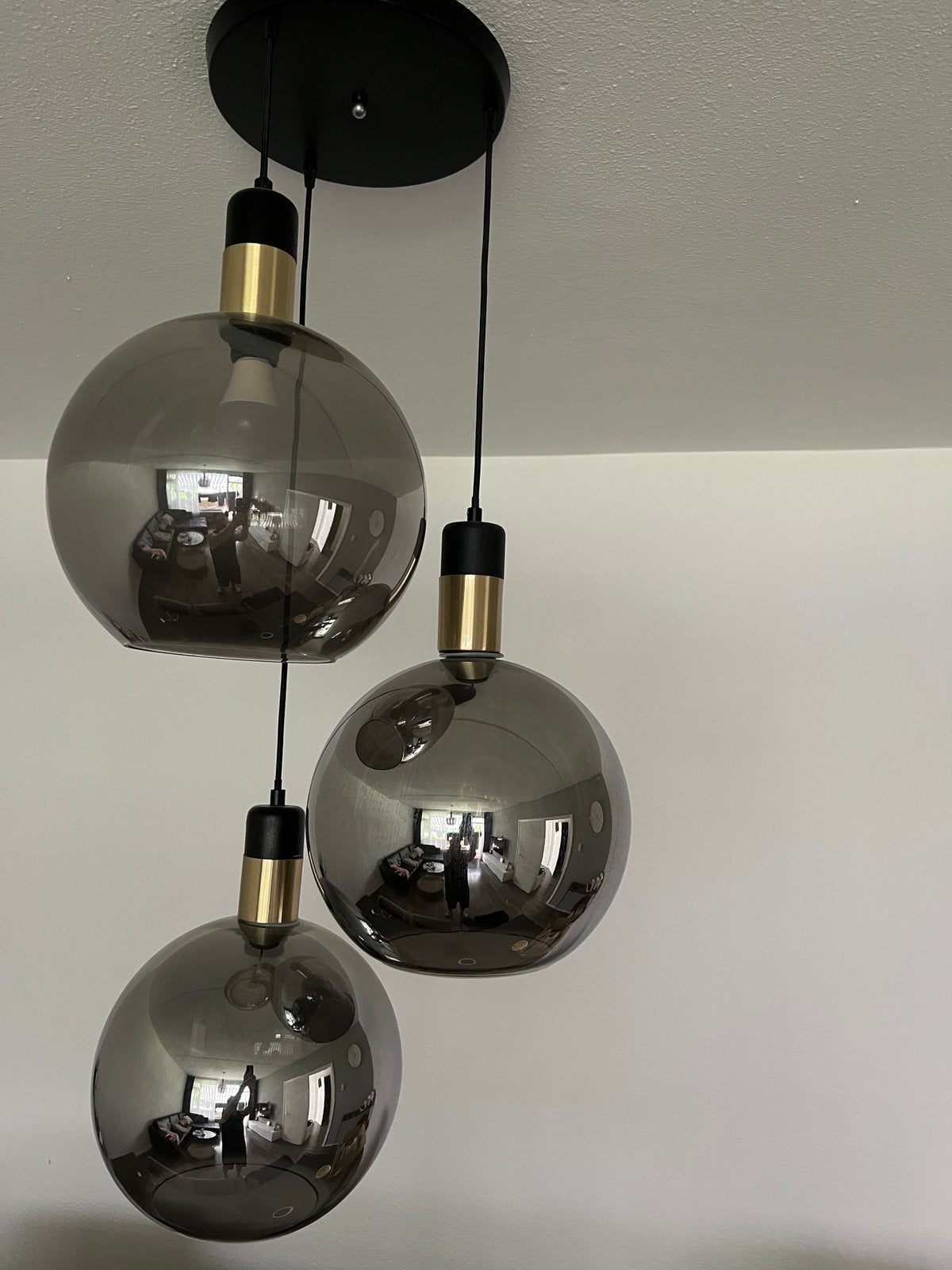 Smoke bol lampen, Ophalen, Zo goed als nieuw, Glas, E27 (groot)