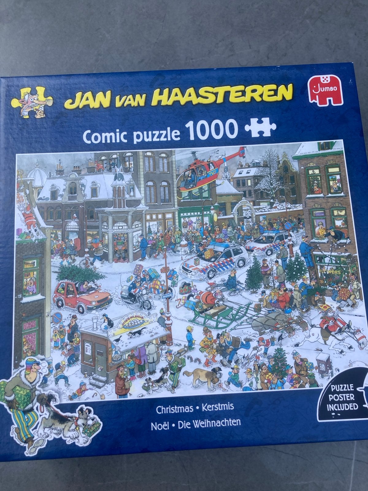 Jan van Haasteren Kerstpuzzel 1000 stukjes, Ophalen of Verzenden, 500 t/m 1500 stukjes, Zo goed als nieuw, Legpuzzel