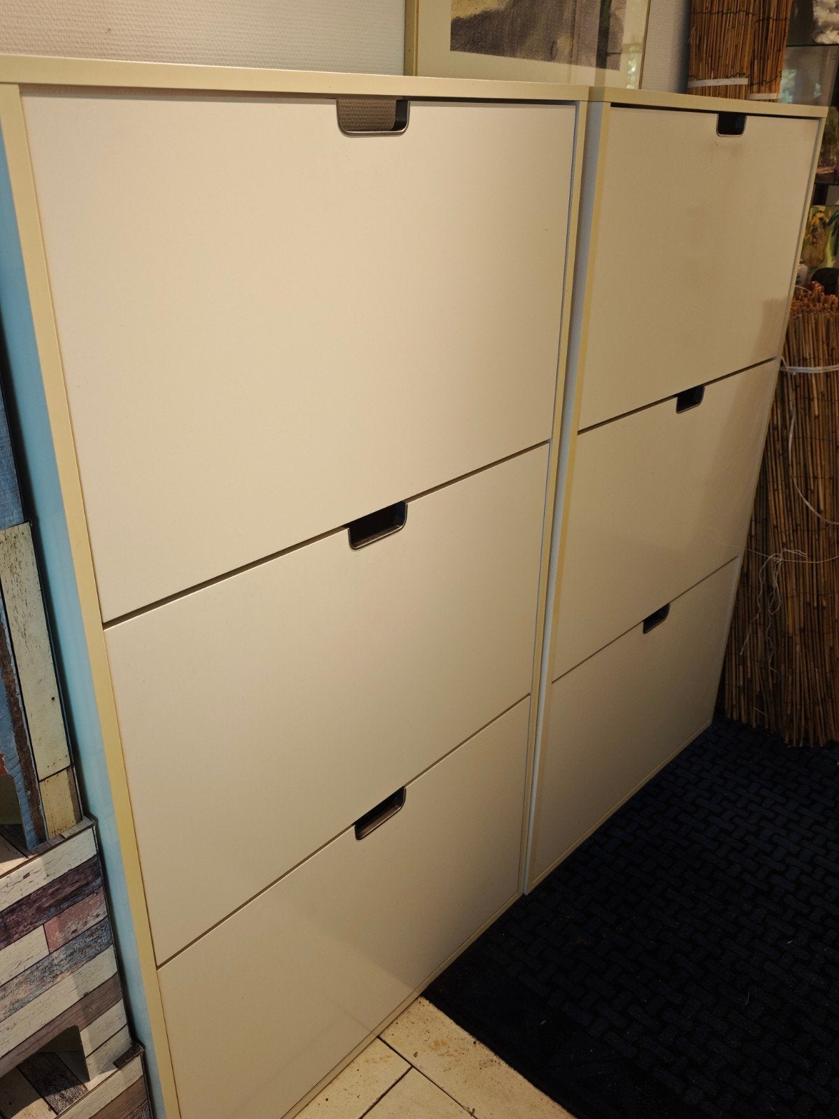 2x IKEA STÄLL Schoenenkast (3 vakken, strakke staat), Ophalen, Zo goed als nieuw