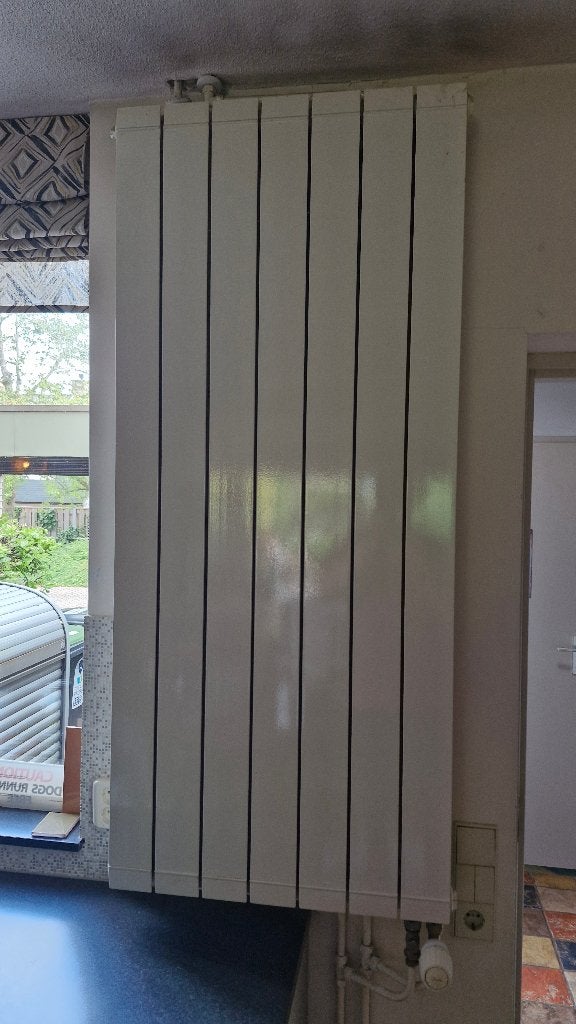 Verticale radiator 145x62x9cm met thermostaatkraan, Ophalen, Gebruikt, Radiator, 60 tot 150 cm