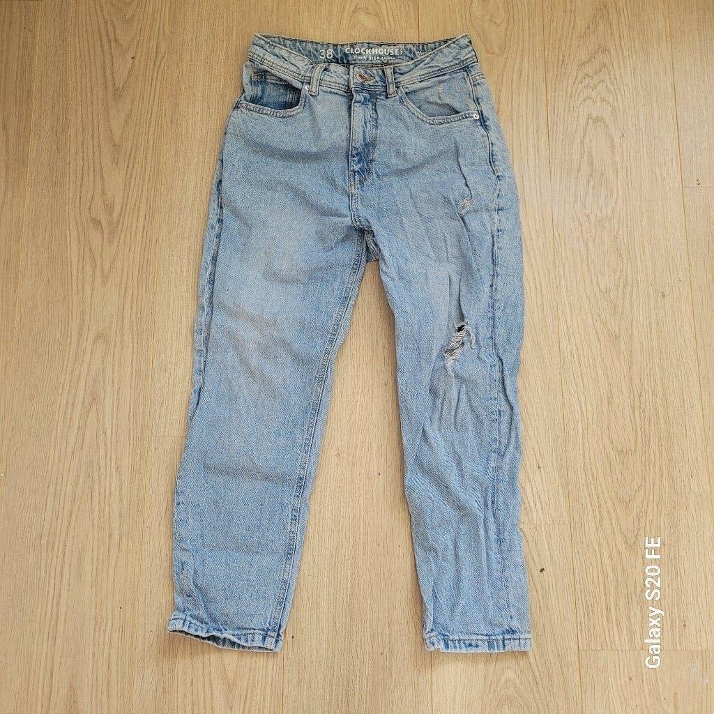 Clockhouse C&A high rise mom jeans broek dames maat 38/40 M, Kleding | Dames, Maat 38/40 (M), Blauw, Ophalen of Verzenden, Lang
