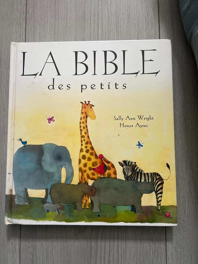 La Bible des Petits - Kinderbijbel met Dieren, Ophalen of Verzenden, Zo goed als nieuw, Uitklap-, Voel- of Ontdekboek, 2 tot 3 jaar