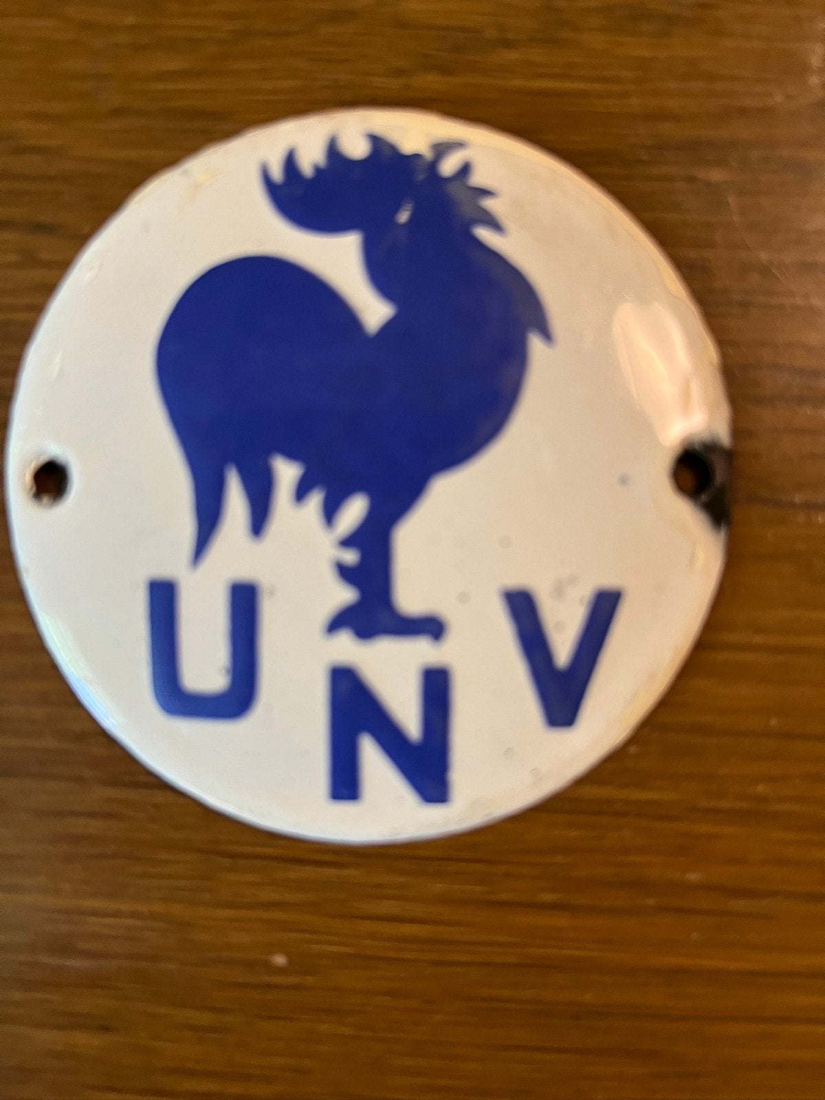 emaille deurpostbordje v.d. Utrechtse Nachtveiligheid (UNV), Ophalen of Verzenden
