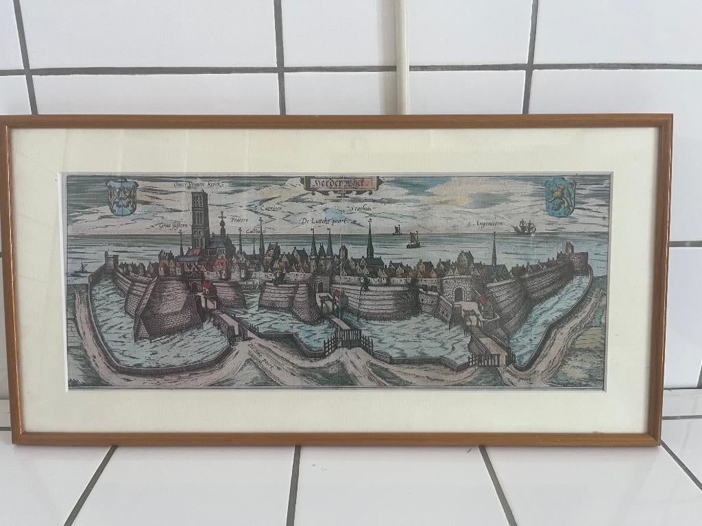 Herderwich (Harderwijk ) Stadsgezigt 1580, Antiek en Kunst, Kunst | Schilderijen | Klassiek, Ophalen of Verzenden