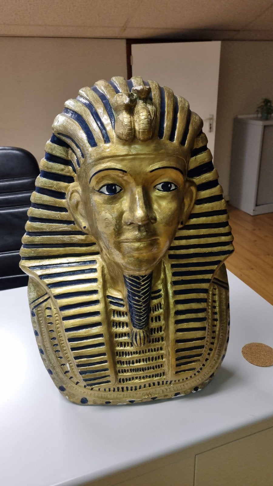 Buste Toetanchamon - Egyptische Farao Decoratie, Antiek en Kunst, Ophalen, Gips, Buste, 50 - 100 cm