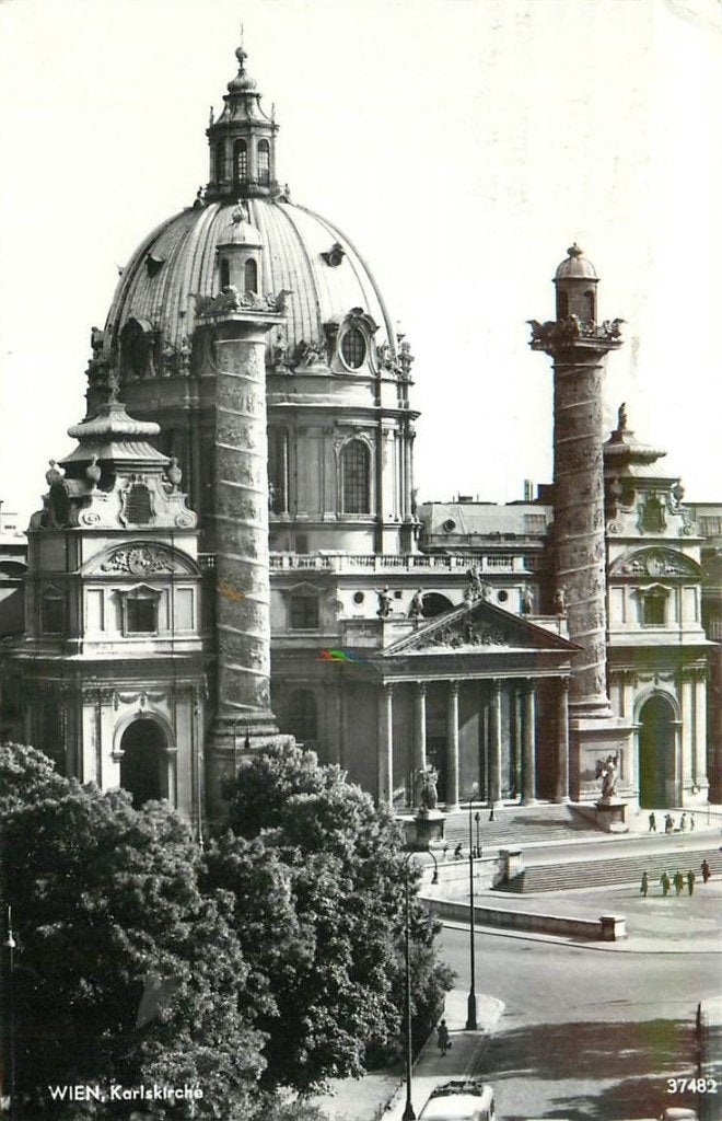 701-453-015 Wien Karlskirche, Ophalen of Verzenden, Voor 1920, Oostenrijk