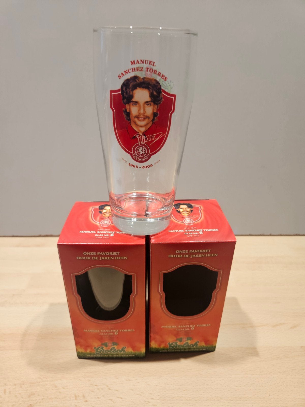 Grolsch Manuel Sanchez Torres Bierglas (2 stuks), Ophalen of Verzenden, Nieuw