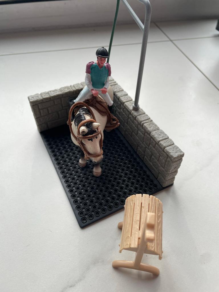 Schleich Wasplaats voor paarden met ruiter en paard, Ophalen of Verzenden, Zo goed als nieuw, Jongen of Meisje