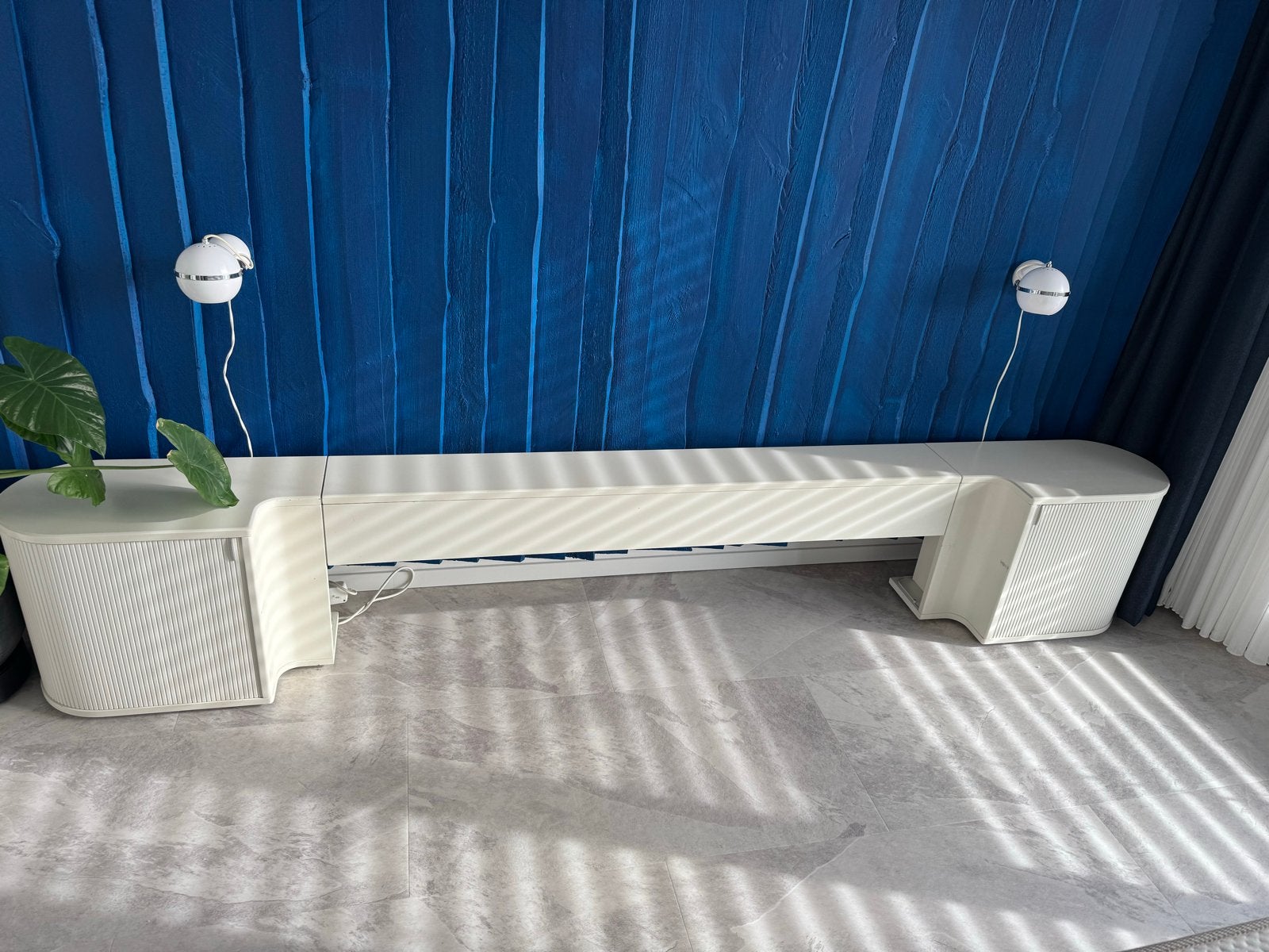 Auping auronde achterwand met kastjes 180, Ophalen, Overige materialen, Gebruikt, 65 cm of meer