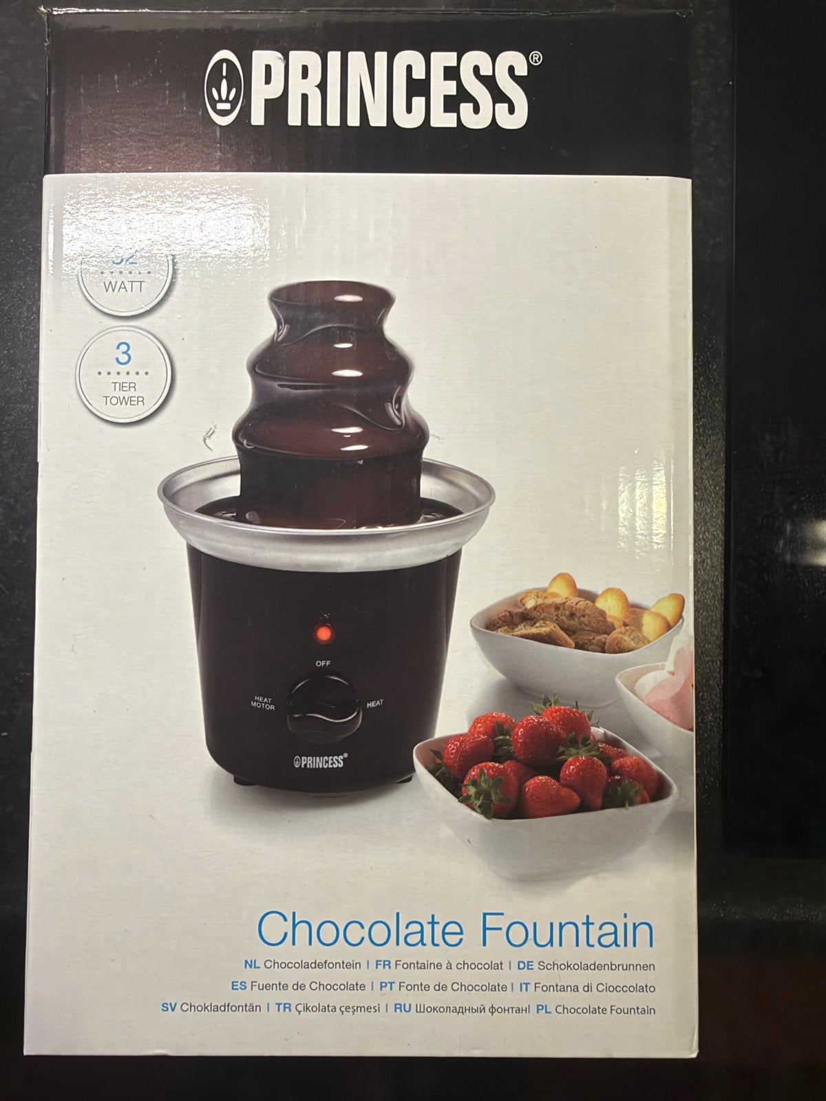 Princess Chocoladefontein - 3 lagen, 32 Watt, Overige typen, Ophalen of Verzenden, Zo goed als nieuw, Overige merken