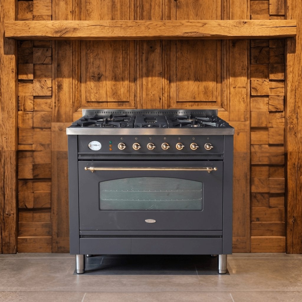 Boretti 90 cm · antraciet · 5 pits · Incl conditierapport, Gebruikt, 60 cm of meer, Grill, Ophalen of Verzenden