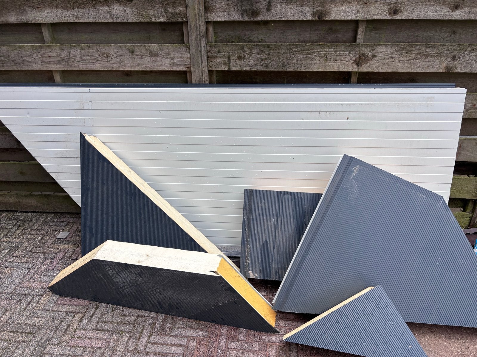 Sandwichpanelen 14cm dik met PIR isolatie, Ophalen, Gebruikt, 12 cm of meer, Hardschuim (Pir)