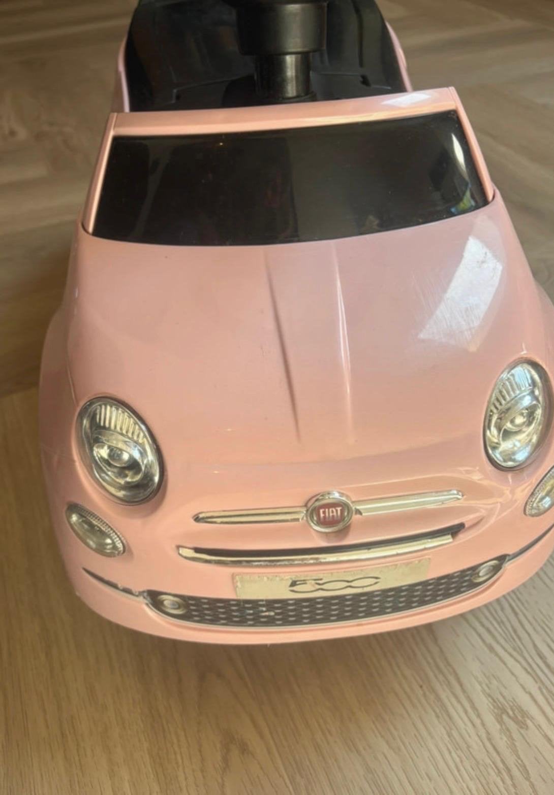 Roze Fiat 500 loopauto, Ophalen, Zo goed als nieuw, Loopvoertuig
