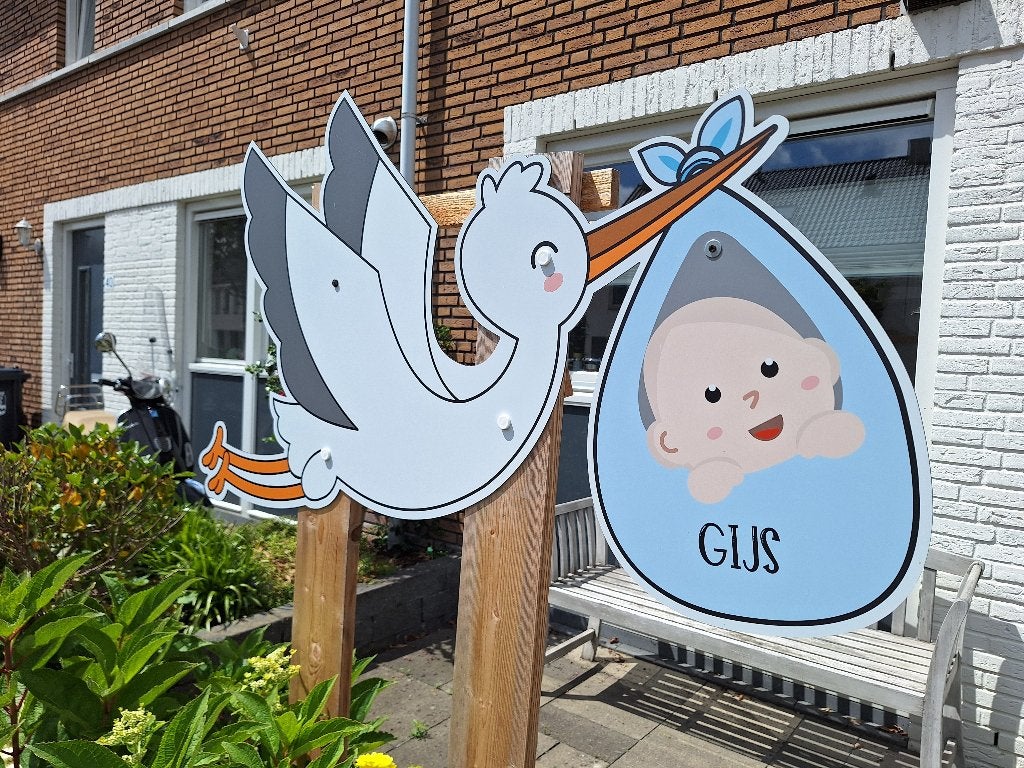Geboortebord Gijs, Ophalen, Zo goed als nieuw, Geboortebord