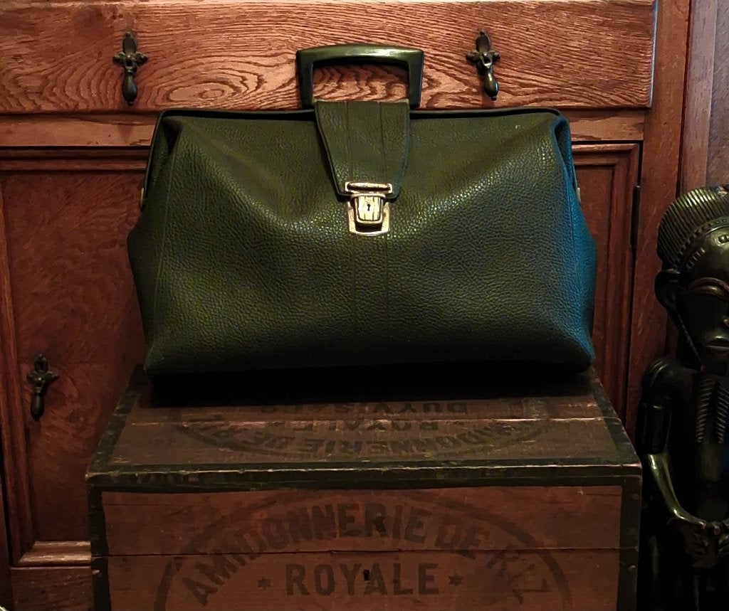 Vintage dokterstas '60 skai Rekwisiet Interieur retro tas, Ophalen of Verzenden