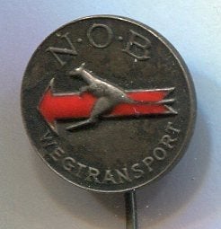 N.O.B. wegtransport zilverkleurig speldje ( E_090a), Verzenden, Nieuw, Transport, Speldje of Pin