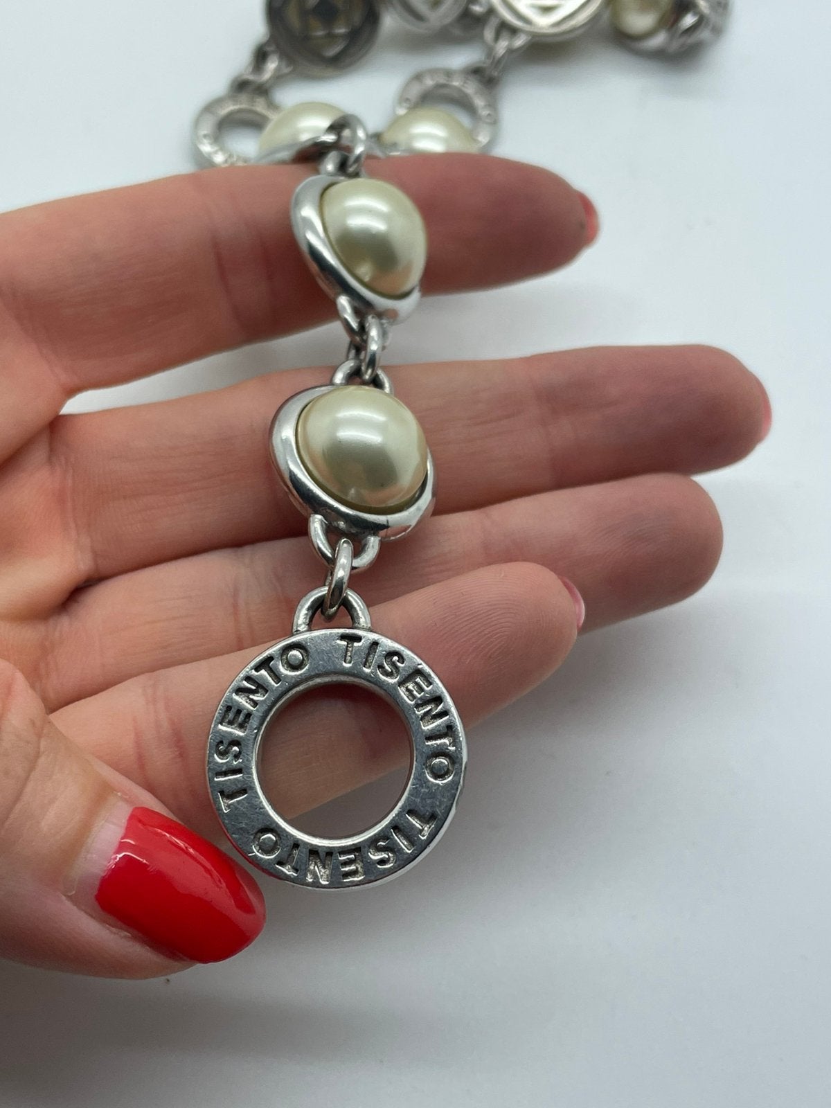 F178 Prachtige zilveren Ti Sento ketting (deel van set), Verstelbaar, Ophalen of Verzenden, X, Zilver
