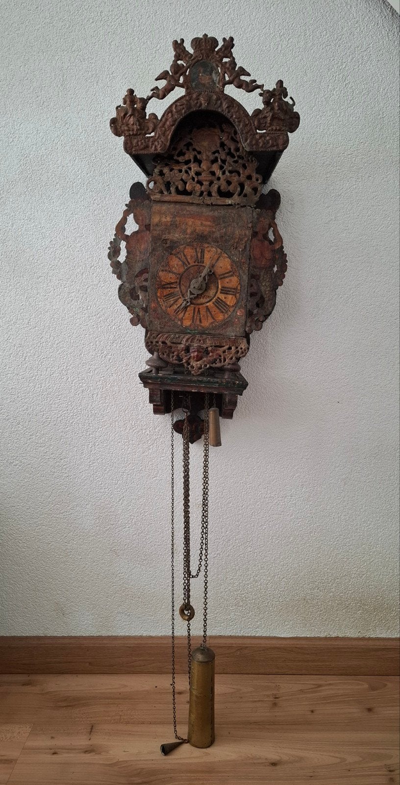 Antieke Friese Staartklok - Uniek en Decoratief, Ophalen