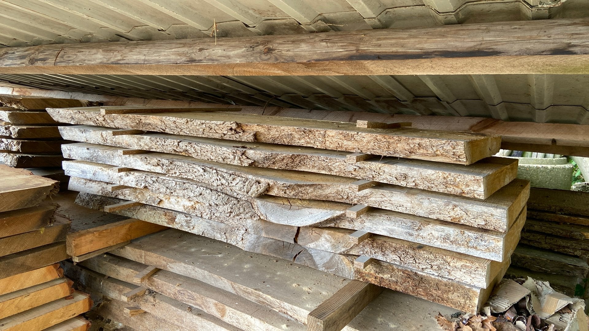 6 eiken schaaldelen, Ophalen, Zo goed als nieuw, 250 cm of meer, Planken
