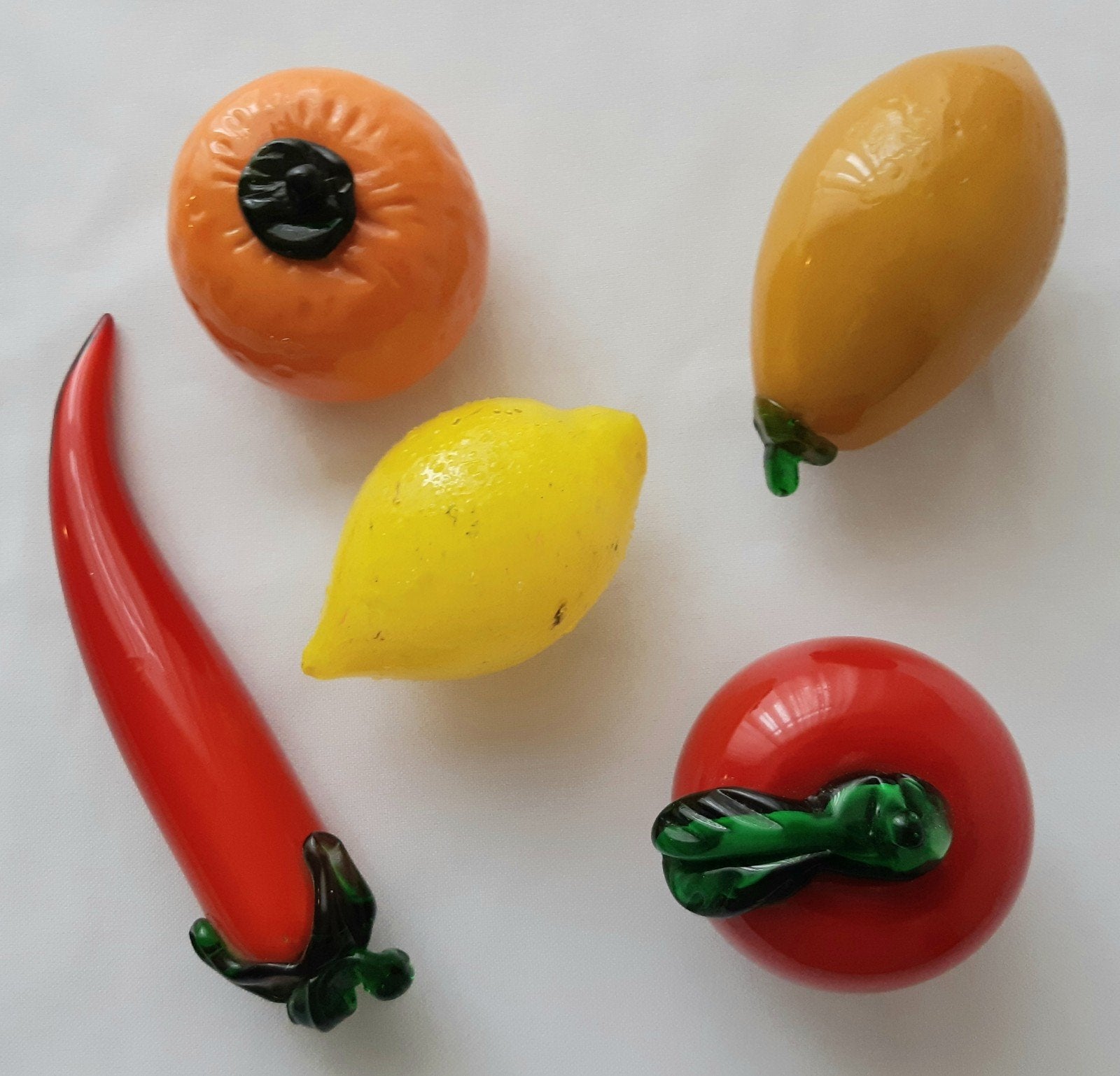 Glazen fruit en groenten set, Ophalen of Verzenden