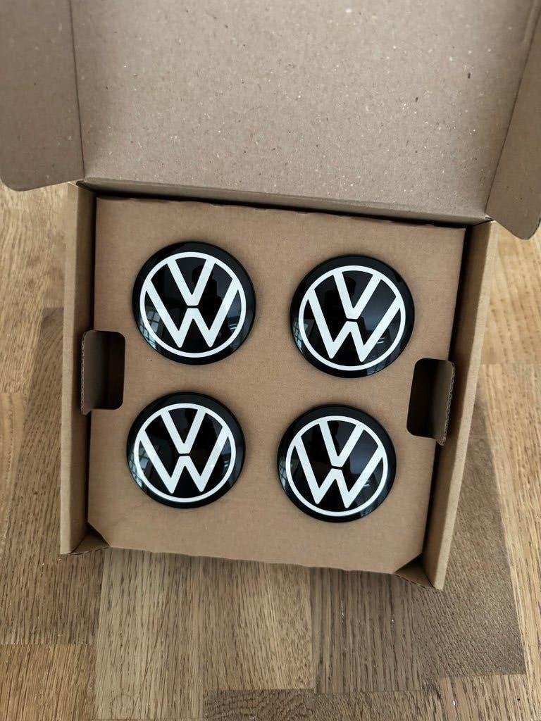 Originele Volkswagen Dynamische Wieldoppen 60mm – Zwart/Wit, Ophalen of Verzenden, Zo goed als nieuw