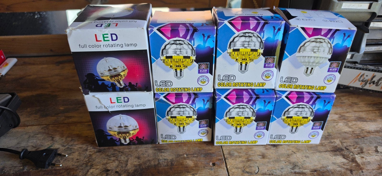 8x E27 LED Disco Lamp - Full Color Rotating Lamp, Ophalen, Overige merken, Gebruikt, Meerkleurig